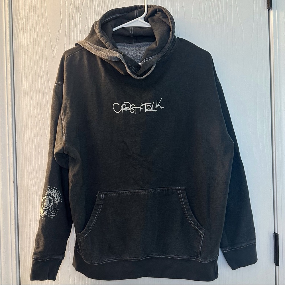 TDE Schoolboy Q Crash Talk charcoal gray long sleeve hoodie men’s medium‎